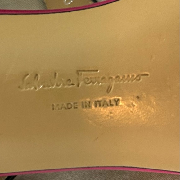 Salvatore Ferragamo Pantent Color Block Sandals - Picture 5 of 9